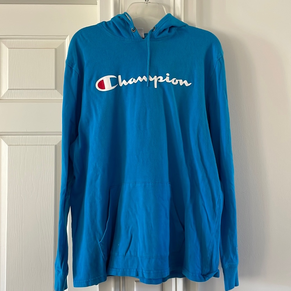 Large Blue Champion Hoodie